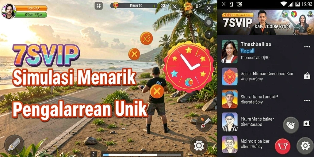 Tangkapan layar gameplay dari 7SVIP yang menunjukkan interaksi dan grafik yang menarik.