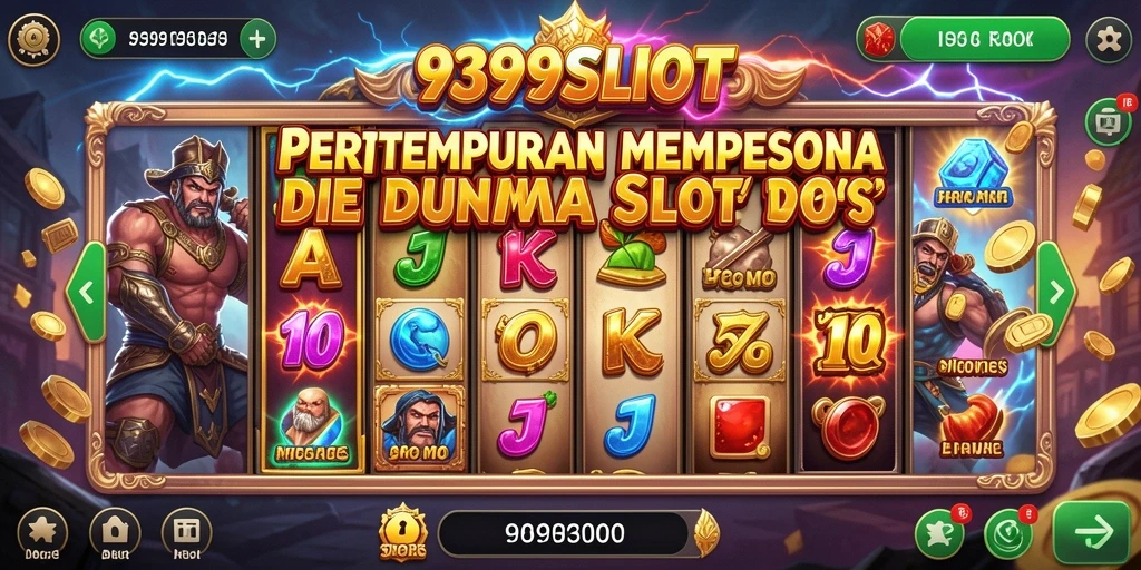 Screenshot utama 9399SLOT menampilkan aksi pertempuran yang mendebarkan.