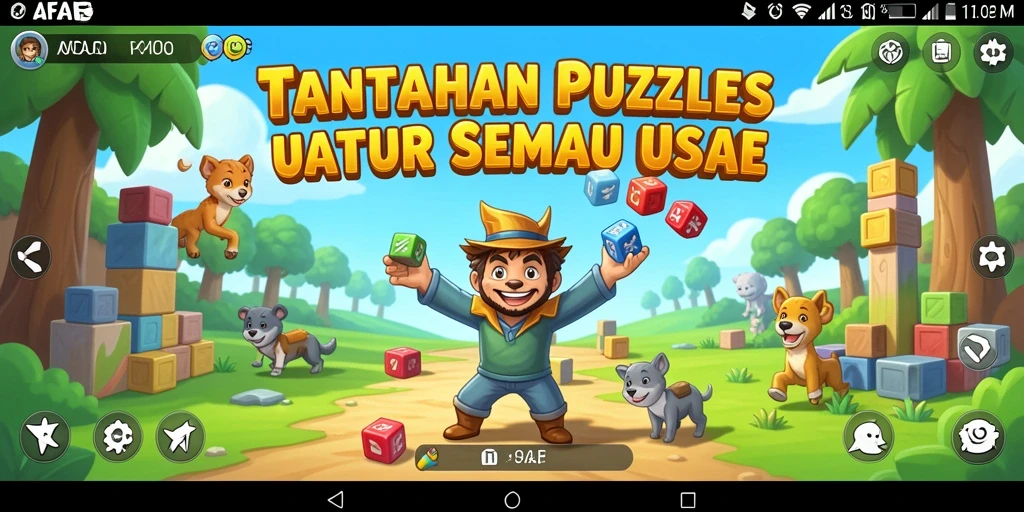 Tangkapan layar AFAF menampilkan tantangan menarik dalam permainan Puzzle.