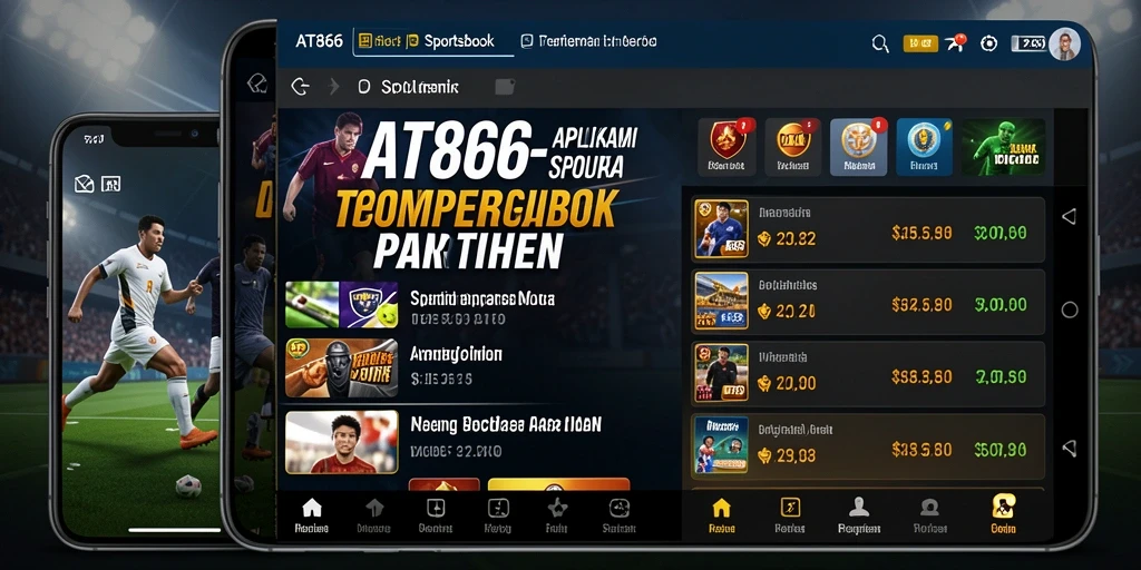 Tampilan interaktif dari game Sportsbook AT866 saat melakukan taruhan.