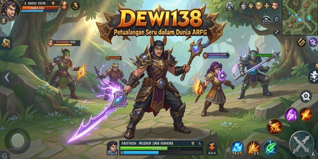 Screenshot menampilkan aksi seru dan karakter di DEWI138.