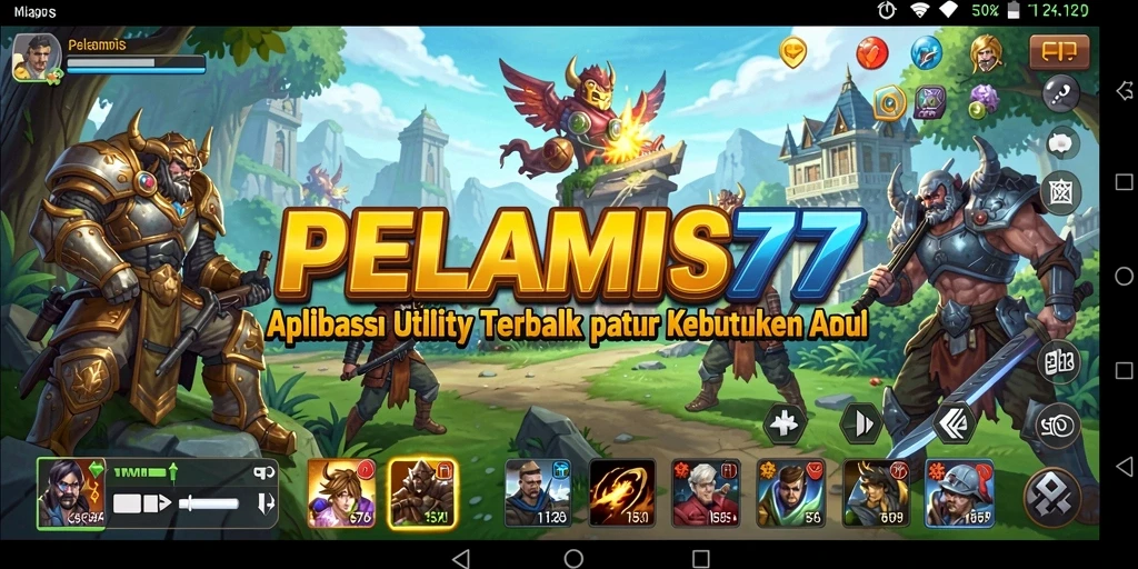 Screenshot PELAMIS77 menunjukkan tampilan aplikasi utility yang modern.