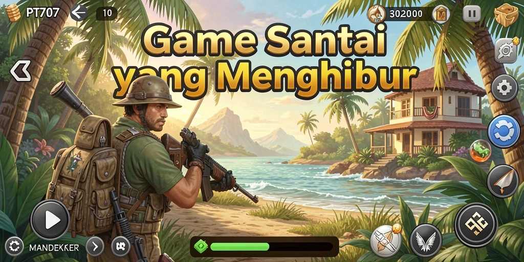 Tangkapan layar utama <strong>PT707</strong> menampilkan gameplay yang penuh warna dan menarik.