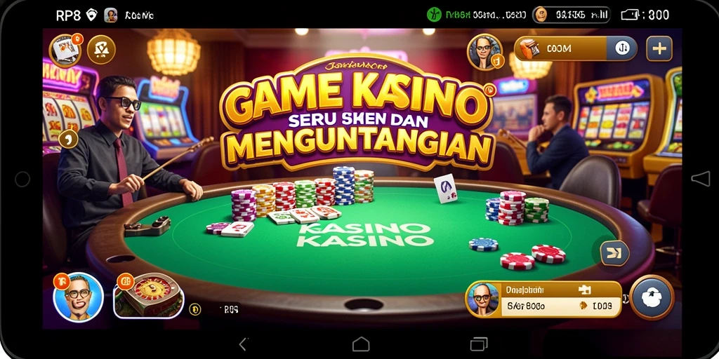 Screenshot gameplay RP8 menampilkan suasana Kasino yang seru.