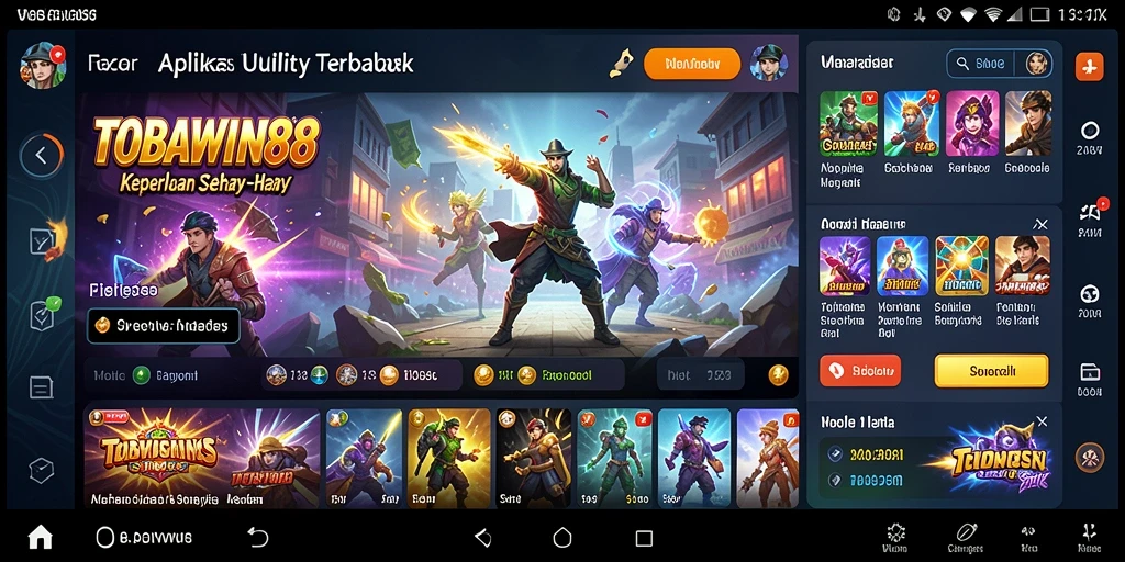 Tampilan interface TOBAWIN88 yang sederhana dan fungsional.