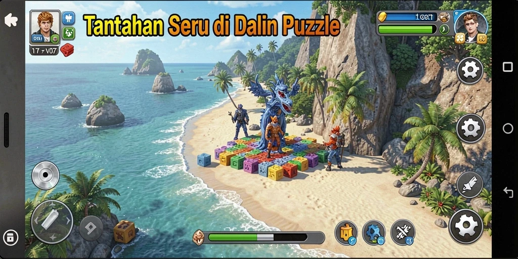 Tampilan menarik dari gameplay V07 yang seru dan menantang.